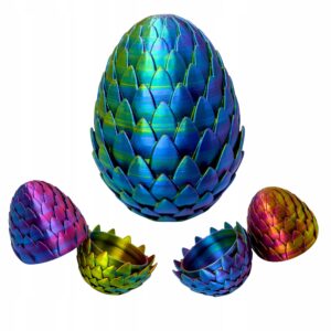 Smocze jajo 13 cm carnival druk 3d otwierane pojemnik figurka fantasy