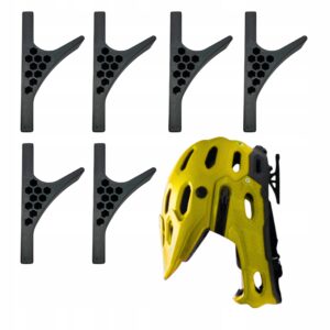 6x Wieszak Uchwyt na Kask Rowerowy Moto Czarny Super Mocny HAK do Ściany