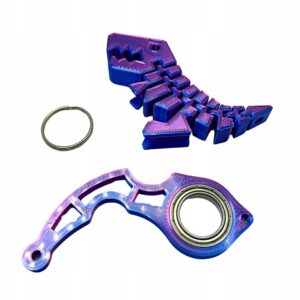 KEYSPINNER KEYRAMBIT BRELOK DO KLUCZY Zestaw + Dino TIKTOK KOLOR MIDNIGHT