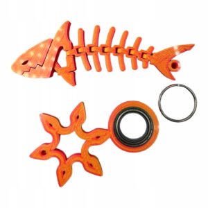 KEYSPINNER BRELOK GWIAZDA SAMURAJA + FLEXI REKIN NEON PREZENT NA MIKOŁAJKI