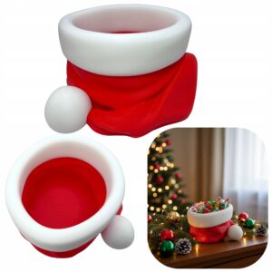 Czapka Mikołaja Świąteczny Pojemnik na Cukierki ozdoby organizer na gadżety